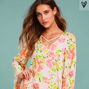 Long sleeve floral dress